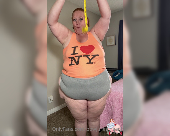 Julie Ginger aka bbwjulieginger1 - 07-03-2023 OnlyFans Video - I measured my ass the other day Im a whopping 72  Tip me 1 per