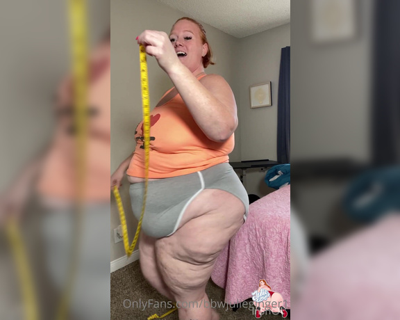 Julie Ginger aka bbwjulieginger1 - 07-03-2023 OnlyFans Video - I measured my ass the other day Im a whopping 72  Tip me 1 per