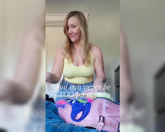 Crystal Sunshine aka crystal.sunshine - 04-30-2023 OnlyFans Video - Packing all of the essentials for making hot content for you guys