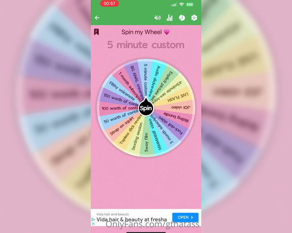 Gthatass aka gthatass - 03-16-2023 OnlyFans Video - Oooo look what someone just won on there spins  Spin my wheel its fun, and