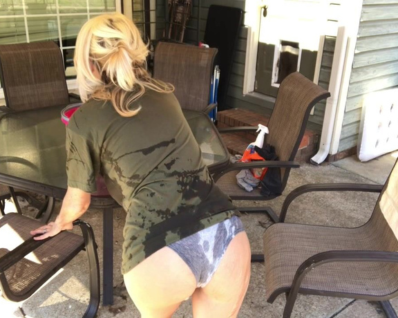 BuddahsPlayground - Wet T Shirt for my Marine, Wet Look, Wet T-Shirt, Outdoors, ManyVids