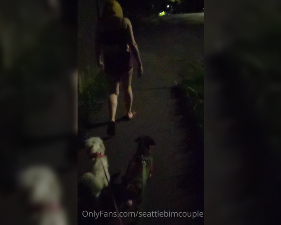 Seattlebimcouple - Out on a walk with the dogs. #publicflash #hotnights #seattlestreets NV (15.05.2023)