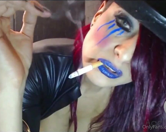 Goddesssandi - Flashback vids  Goth Smoker Compilation (Smoke fetish) Z (04.09.2020)