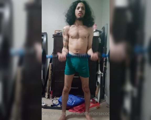 Shaunthehorsecock - Heres a montage of me exercising half naked K (02.02.2023)
